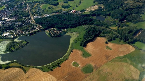 Der Luckower See von oben