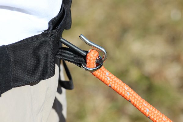 Der Leinenhaken des Canicross-Grütel Trekking Belt von